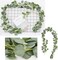 2pc Artificial Eucalyptus Garland – 6.1FT Faux Silk Eucalyptus Vines for Wedding Arch, Table Decor, Backdrop, and Home Decoration (Green)